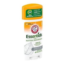 ARM & HAMMER Essentials Deodorant- Unscented- Solid Oval- Made with Natural Deodorizers- Free From Aluminum, Parabens & Phthalates, 2.5 Oz ARM & HAMMER Essentials Deodorant- Unscented- Solid Oval- Made with Natural Deodorizers- Free From Aluminum, Parabens & Phthalates, 2.5 Oz