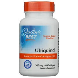 Doctors Best Ubiquinol, Reduced-Form Coenzyme Q10, Non-GMO, Gluten Free, Soy Free 60 Softgels