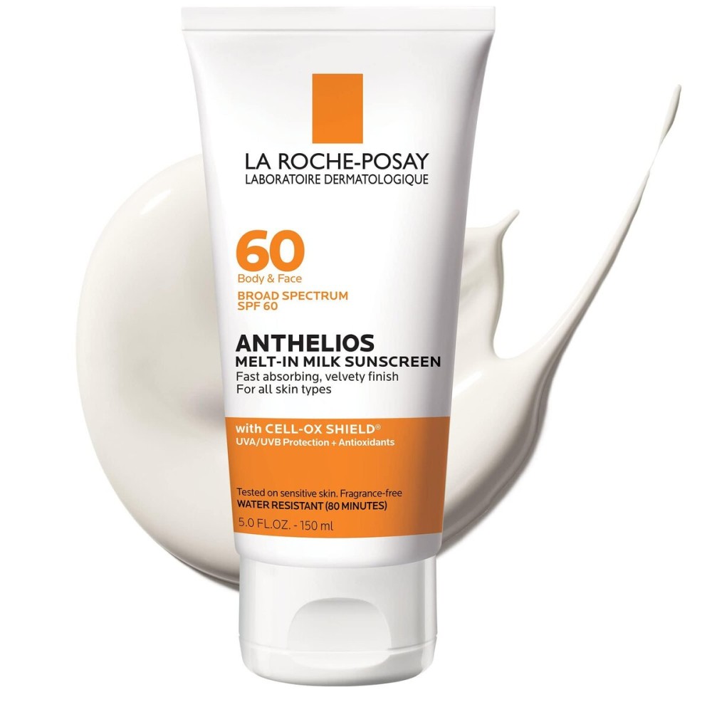 La Roche-Posay Anthelios Melt-In Milk Sunscreen SPF 60, Sunscreen For Body & Face, Broad Spectrum SPF + Antioxidants, Oil Free, Lightweight & Fast Absorbing, Oxybenzone Free La Roche-Posay Anthelios Melt-In Milk Sunscreen SPF 60, Sunscreen For Body & Face, Broad Spectrum SPF + Antioxidants, Oil Free, Lightweight & Fast Absorbing, Oxybenzone Free