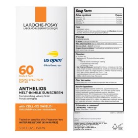 La Roche-Posay Anthelios Melt-In Milk Sunscreen SPF 60, Sunscreen For Body & Face, Broad Spectrum SPF + Antioxidants, Oil Free, Lightweight & Fast Absorbing, Oxybenzone Free La Roche-Posay Anthelios Melt-In Milk Sunscreen SPF 60, Sunscreen For Body & Face, Broad Spectrum SPF + Antioxidants, Oil Free, Lightweight & Fast Absorbing, Oxybenzone Free