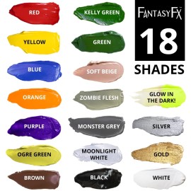 Mehron Makeup Fantasy FX Cream Makeup | Water Based | Halloween | Red Face & Body Paint For Adults 1 fl oz (30ml) (RED)