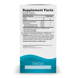 Nordic Naturals Ultimate Omega + CoQ10, Lemon - 60 Soft Gels - 1280 mg Omega-3 + 100 mg CoQ10 - Heart Health, Cellular Energy, Antioxidant Support - Non-GMO - 30 Servings Nordic Naturals Ultimate Omega + CoQ10, Lemon - 60 Soft Gels - 1280 mg Omega-3 + 100 mg CoQ10 - Heart Health, Cellular Energy, Antioxidant Support - Non-GMO - 30 Servings