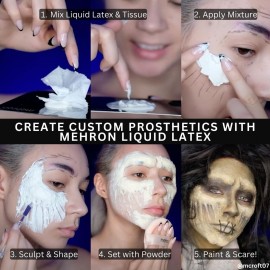 Mehron Makeup Liquid Latex | SFX Makeup | Halloween | Latex Glue for Skin | Prosthetic Glue 1 fl oz (30 ml) (Clear Flesh) Mehron Makeup Liquid Latex | SFX Makeup | Halloween | Latex Glue for Skin | Prosthetic Glue 1 fl oz (30 ml) (Clear Flesh)