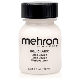 Mehron Makeup Liquid Latex | SFX Makeup | Halloween | Latex Glue for Skin | Prosthetic Glue 1 fl oz (30 ml) (Clear Flesh) Mehron Makeup Liquid Latex | SFX Makeup | Halloween | Latex Glue for Skin | Prosthetic Glue 1 fl oz (30 ml) (Clear Flesh)