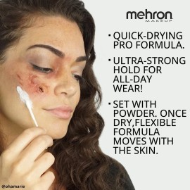 Mehron Makeup Liquid Latex | SFX Makeup | Halloween | Latex Glue for Skin | Prosthetic Glue 1 fl oz (30 ml) (Clear Flesh) Mehron Makeup Liquid Latex | SFX Makeup | Halloween | Latex Glue for Skin | Prosthetic Glue 1 fl oz (30 ml) (Clear Flesh)