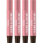 Burt\'s Bees Shimmer Lip Tint Set, Tinted Lip Balm Stick, Moisturizing for All Day Hydration with Natural Origin Glowy Pigmented Finish & Buildable Color, Peony (4-Pack)