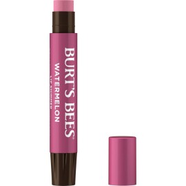 Burts Bees Lip Shimmer Watermelon; Warm, Luminescent Color; High Impact, Instant Moisture; with Shea and Cocoa Butters; 100% Natural Origin; 4 Tube, 0.09 Oz. (Packaging May Vary)