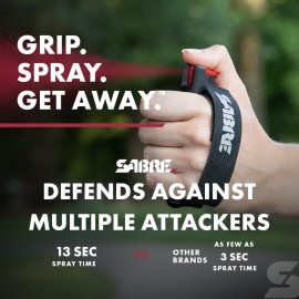 SABRE Runner Pepper Gel, Maximum Police Strength OC Spray, Reflective Hand Strap for Easy Carry & Quick Access, 0.67 fl oz, Secure & Easy to Use Safety, Optional Clip-On Alarm & LED Armband Combos SABRE Runner Pepper Gel, Maximum Police Strength OC Spray, Reflective Hand Strap for Easy Carry & Quick Access, 0.67 fl oz, Secure & Easy to Use Safety, Optional Clip-On Alarm & LED Armband Combos
