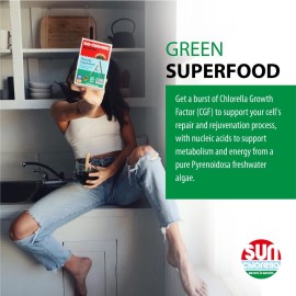 Sun Chlorella 500mg Whole Body Wellness Green Algae Superfood Supplement - Immune Defense, Gut Health, Natural Purification, Energy Boost - Chlorophyll, B12, Iron, Protein - Non-GMO - 120 Tablets Sun Chlorella 500mg Whole Body Wellness Green Algae Superfood Supplement - Immune Defense, Gut Health, Natural Purification, Energy Boost - Chlorophyll, B12, Iron, Protein - Non-GMO - 120 Tablets