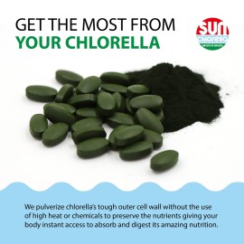Sun Chlorella 500mg Whole Body Wellness Green Algae Superfood Supplement - Immune Defense, Gut Health, Natural Purification, Energy Boost - Chlorophyll, B12, Iron, Protein - Non-GMO - 120 Tablets Sun Chlorella 500mg Whole Body Wellness Green Algae Superfood Supplement - Immune Defense, Gut Health, Natural Purification, Energy Boost - Chlorophyll, B12, Iron, Protein - Non-GMO - 120 Tablets