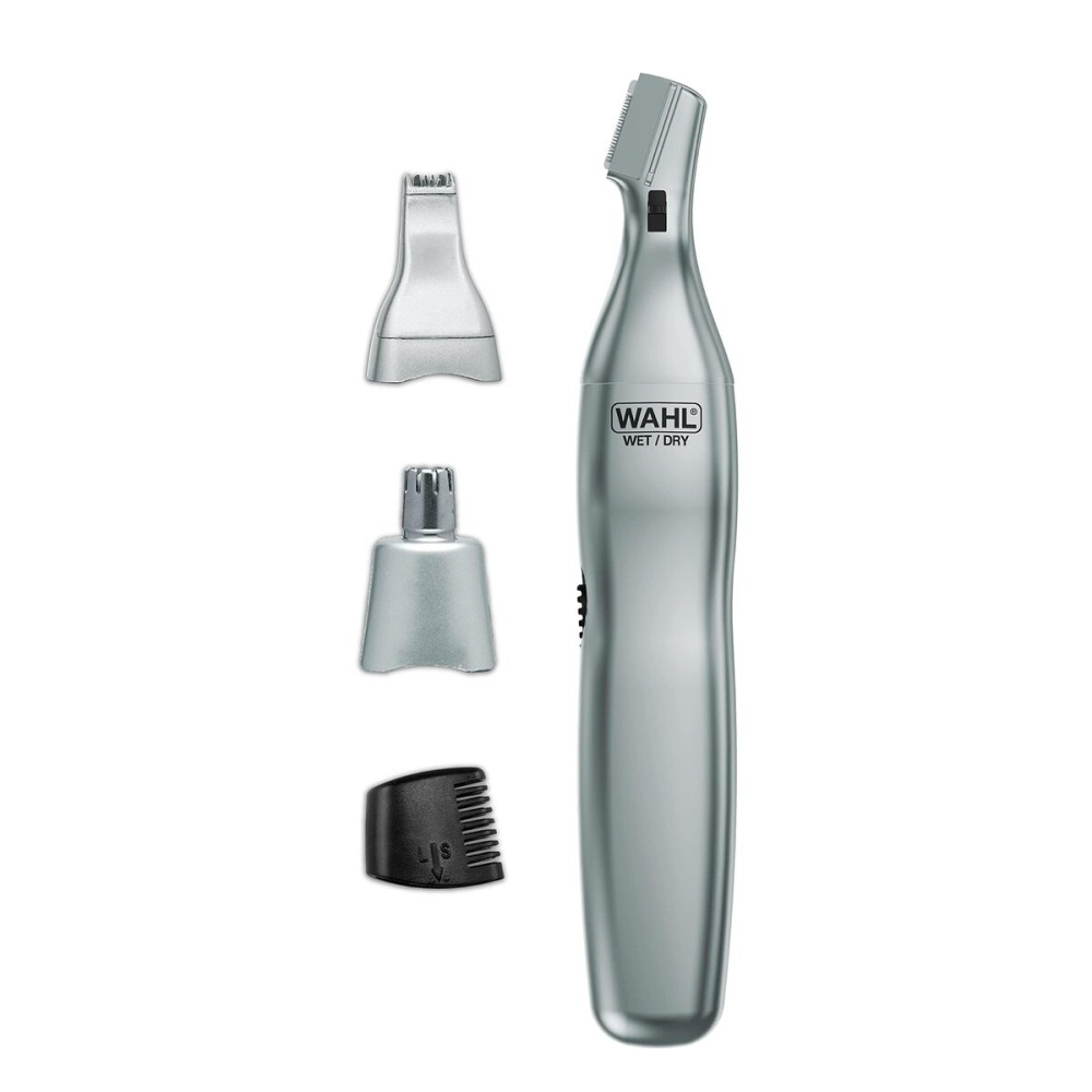 Wahl Mens Nose Hair Trimmer, for Eyebrows, Neckline, Nose & Ear Hair, Precision Detail Trimming with Interchangeable Heads, Battery Included - Model 5545-400 Wahl Mens Nose Hair Trimmer, for Eyebrows, Neckline, Nose & Ear Hair, Precision Detail Trimming with Interchangeable Heads, Battery Included - Model 5545-400