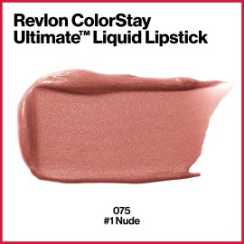 Revlon ColorStay Ultimate Liquid Lipstick, Longwear Rich Lip Colors, Wears for Up to 24 Hours, Satin Finish, 075 1 Nude, 0.1 fl oz