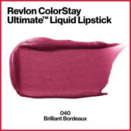 Revlon ColorStay Ultimate Liquid Lipstick, Longwear Rich Lip Colors, Wears for Up to 24 Hours, Satin Finish, 040 Brilliant Bordeaux, 0.1 fl oz
