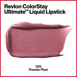 Revlon ColorStay Ultimate Liquid Lipstick, Longwear Rich Lip Colors, Wears for Up to 24 Hours, Satin Finish, 025 Premier Plum, 0.1 fl oz Revlon ColorStay Ultimate Liquid Lipstick, Longwear Rich Lip Colors, Wears for Up to 24 Hours, Satin Finish, 025 Premier Plum, 0.1 fl oz