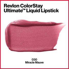Revlon ColorStay Ultimate Liquid Lipstick, Longwear Rich Lip Colors, Wears for Up to 24 Hours, Satin Finish, 030 Miracle Mauve, 0.1 fl oz Revlon ColorStay Ultimate Liquid Lipstick, Longwear Rich Lip Colors, Wears for Up to 24 Hours, Satin Finish, 030 Miracle Mauve, 0.1 fl oz