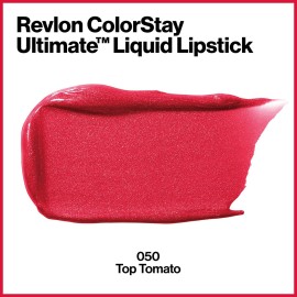 Revlon ColorStay Ultimate Liquid Lipstick, Longwear Rich Lip Colors, Wears for Up to 24 Hours, Satin Finish, 050 Top Tomato, 0.1 fl oz Revlon ColorStay Ultimate Liquid Lipstick, Longwear Rich Lip Colors, Wears for Up to 24 Hours, Satin Finish, 050 Top Tomato, 0.1 fl oz