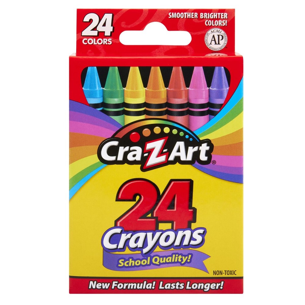 Cra-Z-Art 24ct Crayons Pack, Perfect Back to School Essential, Art Supplies for Coloring Fun, Ages 3 and Up Cra-Z-Art 24ct Crayons Pack, Perfect Back to School Essential, Art Supplies for Coloring Fun, Ages 3 and Up