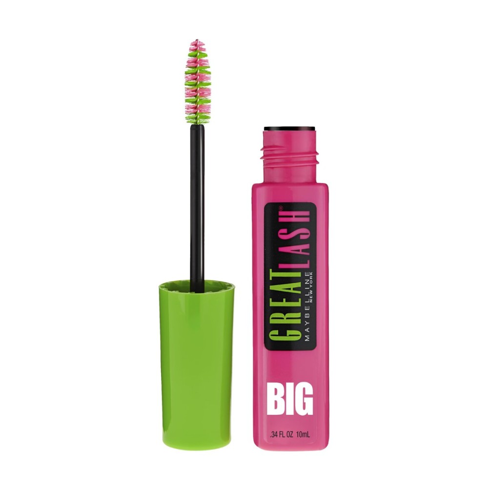 Maybelline Great Lash BIG Washable Mascara, Volumizing, Thickening, Lengthening Mascara, Brownish Black, 1 Count Maybelline Great Lash BIG Washable Mascara, Volumizing, Thickening, Lengthening Mascara, Brownish Black, 1 Count