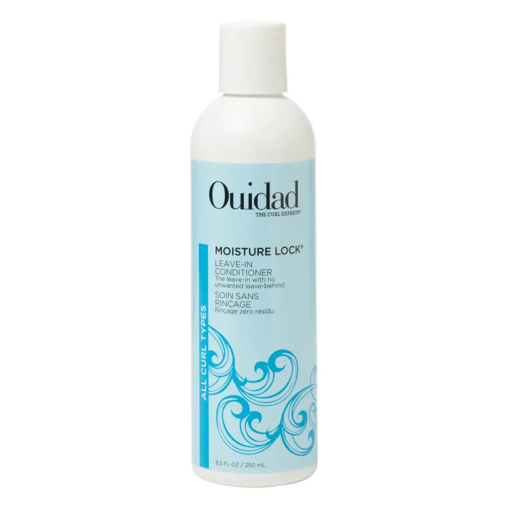 Ouidad Moisture Lock Leave In Conditioner for Curly Hair - 8.5 fl oz, Hydrating Hair Detangler, 2-in-1 Moisturizing Conditioner & Primer for Soft, Hydrated Curls, All Curl Types
