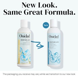 Ouidad Moisture Lock Leave In Conditioner for Curly Hair - 8.5 fl oz, Hydrating Hair Detangler, 2-in-1 Moisturizing Conditioner & Primer for Soft, Hydrated Curls, All Curl Types