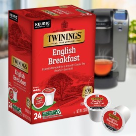 Twinings English Breakfast Black Tea K-Cup Pods for Keurig, 24 Count (Pack of 1), Smooth, Flavourful, Robust, Caffeinated, Enjoy Hot or Iced Twinings English Breakfast Black Tea K-Cup Pods for Keurig, 24 Count (Pack of 1), Smooth, Flavourful, Robust, Caffeinated, Enjoy Hot or Iced
