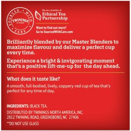 Twinings English Breakfast Black Tea K-Cup Pods for Keurig, 24 Count (Pack of 1), Smooth, Flavourful, Robust, Caffeinated, Enjoy Hot or Iced Twinings English Breakfast Black Tea K-Cup Pods for Keurig, 24 Count (Pack of 1), Smooth, Flavourful, Robust, Caffeinated, Enjoy Hot or Iced