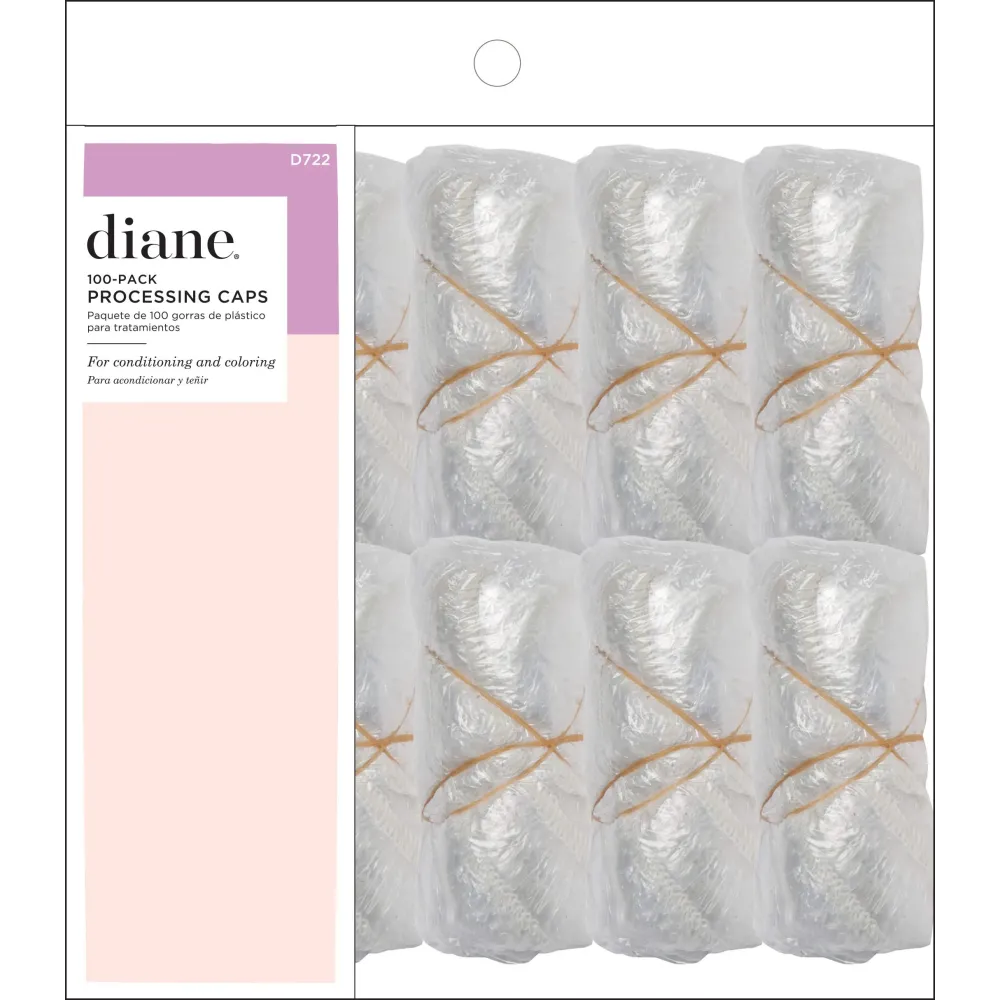 Diane Disposable Clear Processing Hair Caps, For Salons, DIY, Conditioning, Dyeing, Hair Treatments, Bag of 100, D722