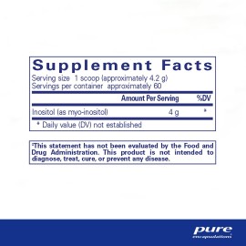 Pure Encapsulations Inositol (Powder) - Supplement to Support Energy, Nervous System & Ovarian Function* - with Myo-Inositol - 8.8 Ounces Pure Encapsulations Inositol (Powder) - Supplement to Support Energy, Nervous System & Ovarian Function* - with Myo-Inositol - 8.8 Ounces