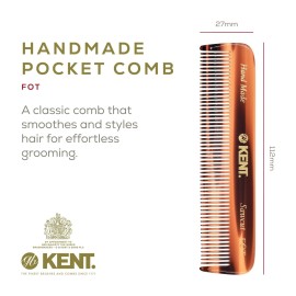 Kent A FOT Handmade Fine Tooth Beard Comb - Pocket Travel Comb for Fine Hair and Beard Care. Ideal for Styling and Grooming Kent A FOT Handmade Fine Tooth Beard Comb - Pocket Travel Comb for Fine Hair and Beard Care. Ideal for Styling and Grooming