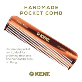 Kent A FOT Handmade Fine Tooth Beard Comb - Pocket Travel Comb for Fine Hair and Beard Care. Ideal for Styling and Grooming Kent A FOT Handmade Fine Tooth Beard Comb - Pocket Travel Comb for Fine Hair and Beard Care. Ideal for Styling and Grooming