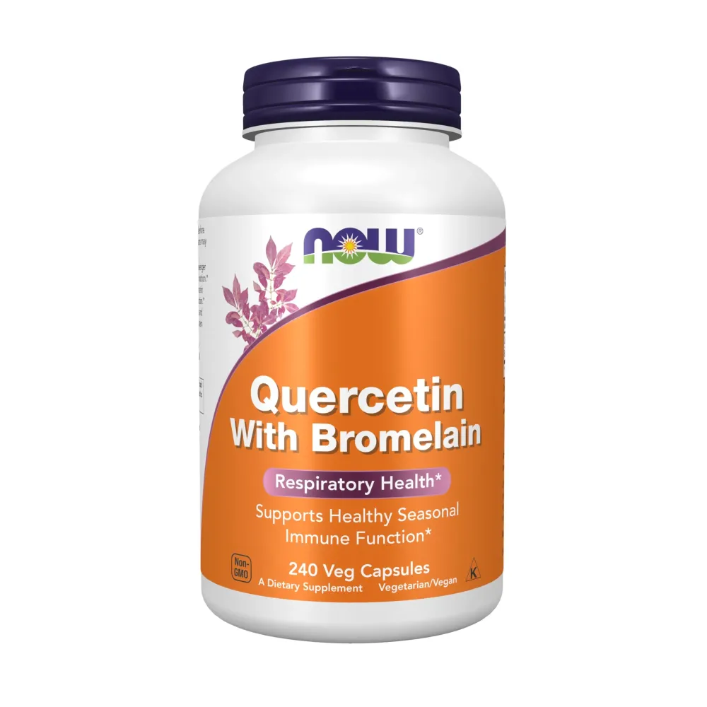 NOW Foods Supplements, Quercetin with Bromelain, Balanced Immune System*, 240 Veg Capsules NOW Foods Supplements, Quercetin with Bromelain, Balanced Immune System*, 240 Veg Capsules