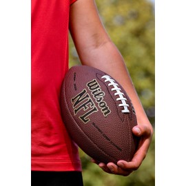 Wilson NFL Super Grip Composite Football - Junior Size, Brown Wilson NFL Super Grip Composite Football - Junior Size, Brown