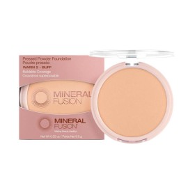 Mineral Fusion Pressed Powder Foundation, Warm 2 - Med Skin w/Yellowish Undertones, Age Defying Foundation Makeup with Matte Finish, Talc Free Face Powder, Hypoallergenic, Cruelty-Free, 0.32 Oz Mineral Fusion Pressed Powder Foundation, Warm 2 - Med Skin w/Yellowish Undertones, Age Defying Foundation Makeup with Matte Finish, Talc Free Face Powder, Hypoallergenic, Cruelty-Free, 0.32 Oz
