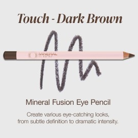 Mineral Fusion Eye Pencil, Dark Brown Eyeliner with Soothing Chamomile, Meadowfoam & Vitamin E, Velvety Smooth, Hypoallergenic Eye Makeup to Line & Define, Long-Lasting Eyeliner Pencil, Touch, 0.04 Oz Mineral Fusion Eye Pencil, Dark Brown Eyeliner with Soothing Chamomile, Meadowfoam & Vitamin E, Velvety Smooth, Hypoallergenic Eye Makeup to Line & Define, Long-Lasting Eyeliner Pencil, Touch, 0.04 Oz