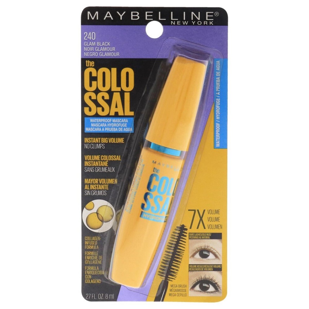 Maybelline Volum\' Express Colossal Waterproof Mascara Makeup, Volumizing, Glam Black, 1 Count Maybelline Volum\' Express Colossal Waterproof Mascara Makeup, Volumizing, Glam Black, 1 Count