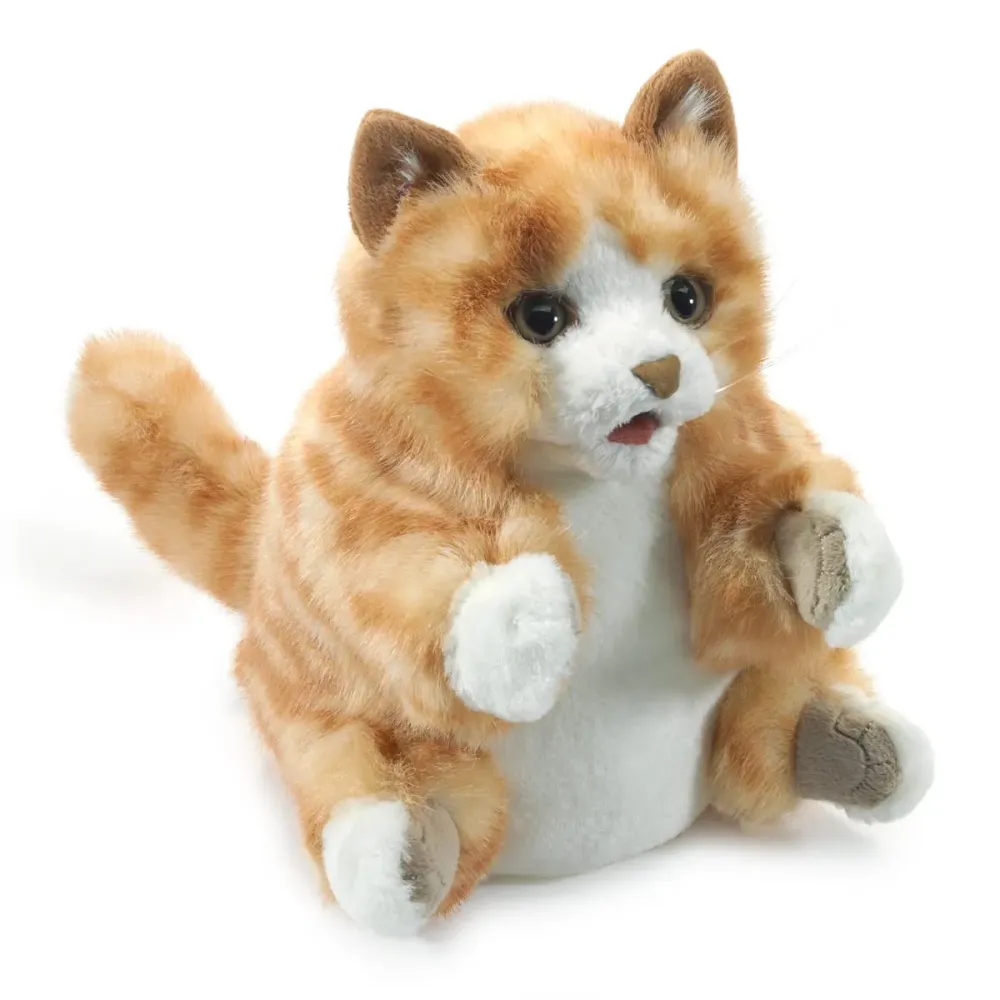 Folkmanis Orange Tabby Kitten Hand Puppet Orange, White, 1 EA Folkmanis Orange Tabby Kitten Hand Puppet Orange, White, 1 EA
