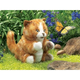 Folkmanis Orange Tabby Kitten Hand Puppet Orange, White, 1 EA Folkmanis Orange Tabby Kitten Hand Puppet Orange, White, 1 EA