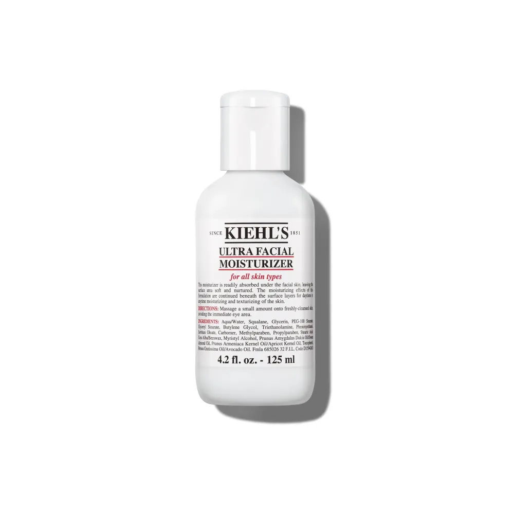 Kiehl\'s Ultra Facial Moisturizer, for Easy Daily Hydration, Infused with Squalane and Glycerin, Replenishes Moisture Barrier and Softens Skin, Suitable for All Skin Types, Fragrance-Free - 4.2 fl oz Kiehl\'s Ultra Facial Moisturizer, for Easy Daily Hydration, Infused with Squalane and Glycerin, Replenishes Moisture Barrier and Softens Skin, Suitable for All Skin Types, Fragrance-Free - 4.2 fl oz