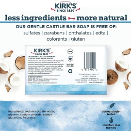 Kirk\'s Castile: Coco Castile Bar Soap, Original 4 oz (2 pack) Kirk\'s Castile: Coco Castile Bar Soap, Original 4 oz (2 pack)