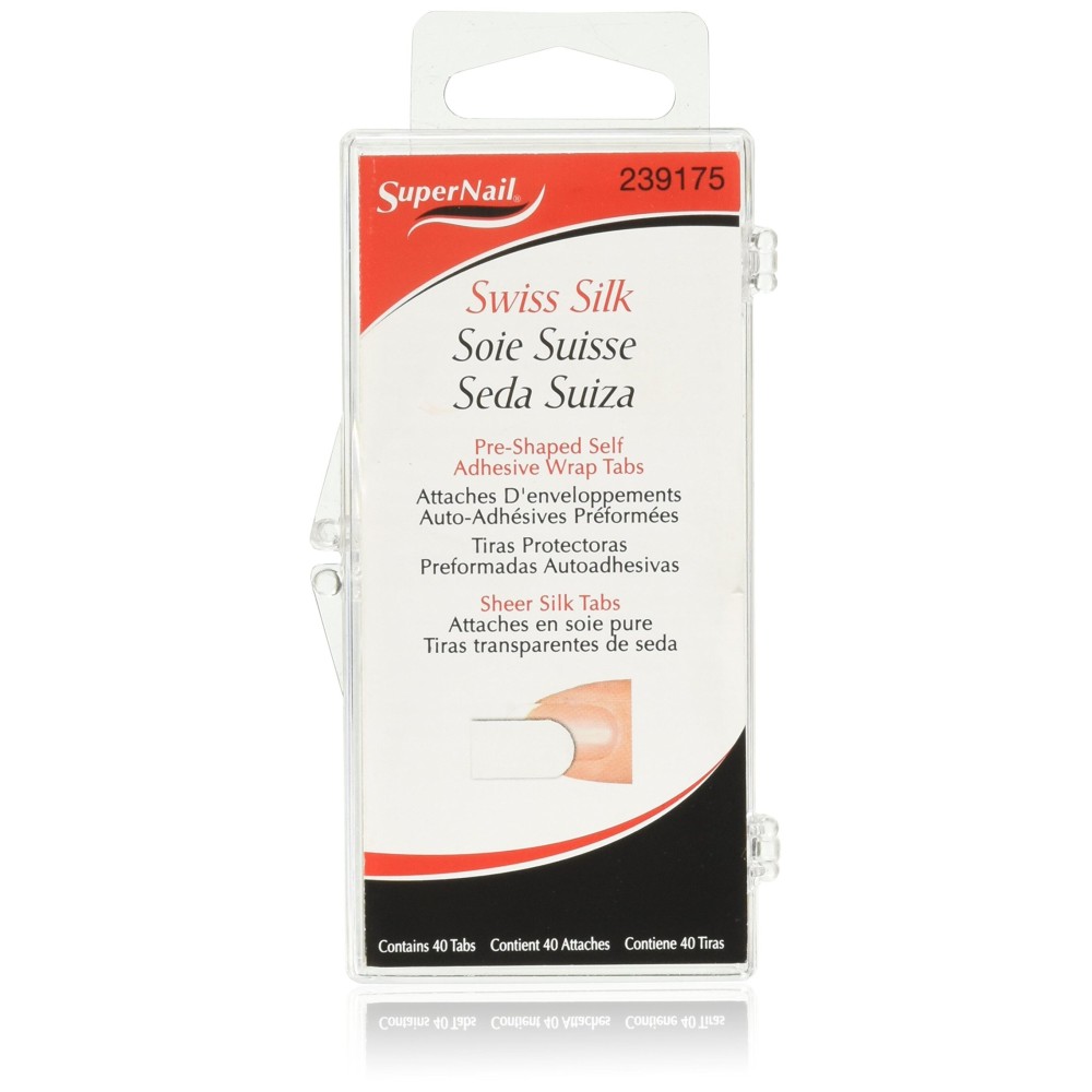 Supernail Swiss Silk Wrap Self-Adhesive Tabs, 40 Count Supernail Swiss Silk Wrap Self-Adhesive Tabs, 40 Count
