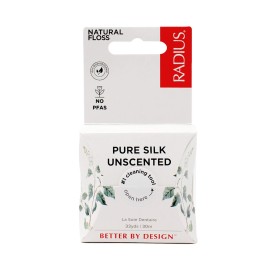 RADIUS Dental Floss, Natural Floss, Unscented Silk, 33 Yards, Compostable & Non-Toxic Oral Care Designed to Help Fight Plaque, Pack of 3 RADIUS Dental Floss, Natural Floss, Unscented Silk, 33 Yards, Compostable & Non-Toxic Oral Care Designed to Help Fight Plaque, Pack of 3
