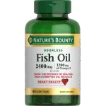 Nature\'s Bounty Fish Oil, Supports Heart Health, 2400mg, Coated Softgels, 90 Ct.