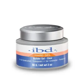 IBD Hard Gel, LED/UV Builder Gel - Clear, Strong Acrylic Finish, Perfect for Nail Extensions, Sculpting & Overlays, Professional Quality, 2 oz, 1-pack
