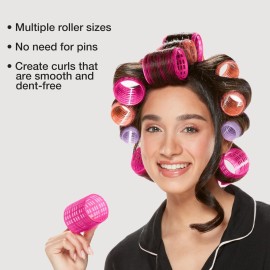 Conair Heatless Curlers- heatless curls overnight - Hair Rollers for Lift & Volume - Assorted Sizes and Colors - Velcro Rollers - 31 Count w/storage case Conair Heatless Curlers- heatless curls overnight - Hair Rollers for Lift & Volume - Assorted Sizes and Colors - Velcro Rollers - 31 Count w/storage case
