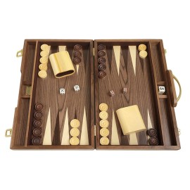 15 in. Wood Backgammon Set - Burlwood Board