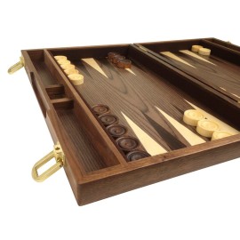 15 in. Wood Backgammon Set - Burlwood Board 15 in. Wood Backgammon Set - Burlwood Board