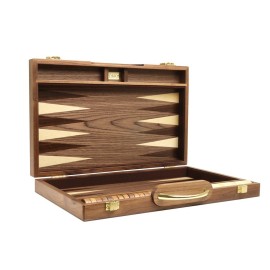 15 in. Wood Backgammon Set - Burlwood Board 15 in. Wood Backgammon Set - Burlwood Board
