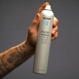 RUSK Thickening Hairspray, Delivers Powerful Texture, Extra-Hold, and Shine, UV Blockers to Protect Color-Treated or Highlighted Hair, 10.6 oz