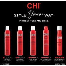 CHI Helmet Head Extra Firm Hairspray, Protects Against Humidity & Creates Voluminous Hairstyles, Sulfate & Paraben-Free, 10 Oz