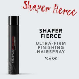 Sebastian Professional Shaper Fierce Mini Hairspray | Strong, Ultra-Firm, All Day Hold | 10.6 oz